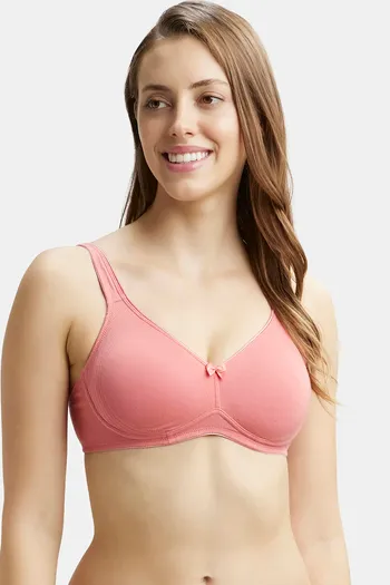 Women's Wirefree Non Padded Super Combed Cotton Elastane Stretch Full  Coverage Everyday Bra with Soft Adjustable Straps - Vintage Bordeaux