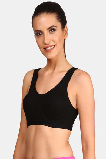 Buy Jockey Single Layered Non-Wired 3/4Th Coverage Bralette - Black Printed  at Rs.579 online