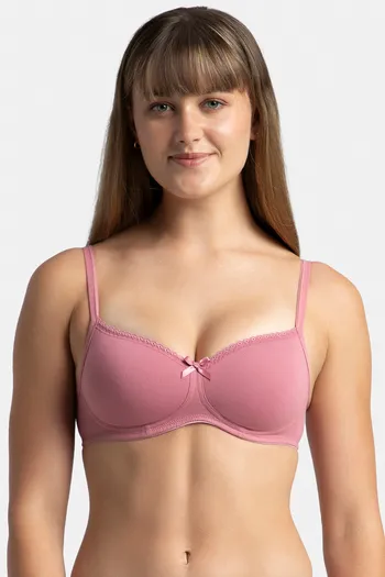 Buy Jockey Non-Wired Padded T-Shirt Bra - Heather Rose at Rs.799