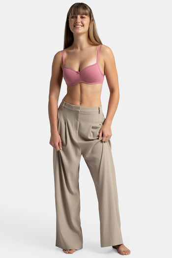 Buy Jockey Non-Wired Padded T-Shirt Bra - Heather Rose at Rs.799