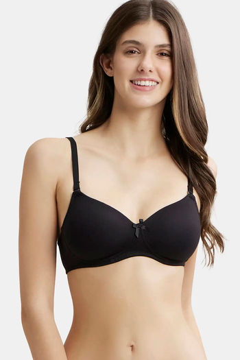 Buy Jockey Non-Wired Padded T-Shirt Bra - Black at Rs.849 online