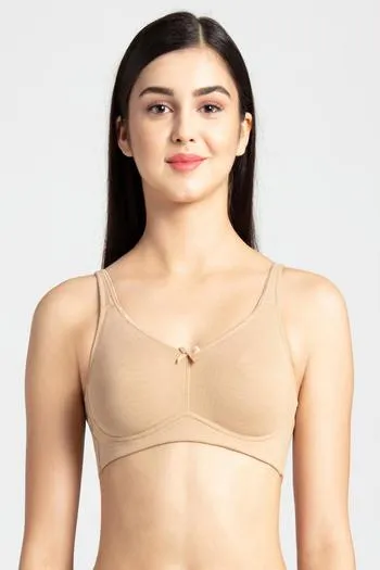 Buy Jockey Moulded Cup Firm Support Everyday Bra - Beige Skin at