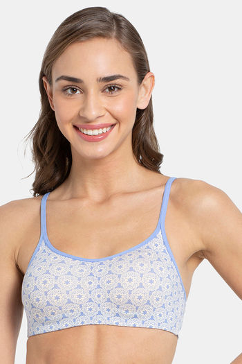 Jockey SS12 Wirefree Non Padded Full Coverage Beginners Bra - Iris Blue