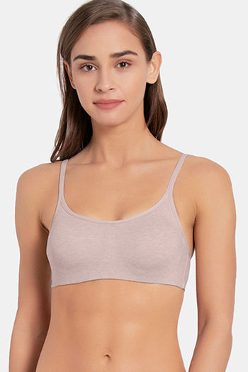 Buy Jockey SS12 Wirefree Non Padded Full Coverage Beginners Bra - Mocha at  Rs.449 online