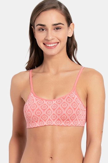 Buy Jockey SS12 Wirefree Non Padded Full Coverage Beginners Bra - Peach  Blossom at Rs.499 online