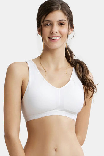 Buy Floret Wirefree Removable Pads Sporty Bra - Grey online