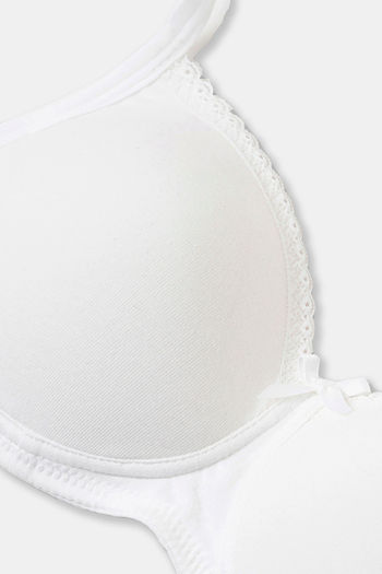 Buy Jockey Padded Non Wired Medium Coverage T-Shirt Bra - White at