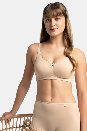 Buy Jockey FE41 Women's Wirefree Non Padded Super Combed Cotton Elastane  Stretch Full Coverage Everyday Bra with Concealed Shaper Panel and Broad  Fabric Straps_Beet Red_32B at