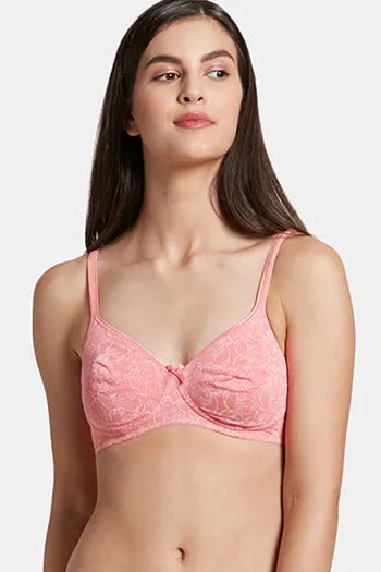 Buy Jockey Seamless Non-Wired Non Padded Trendy Bra- Peach at Rs