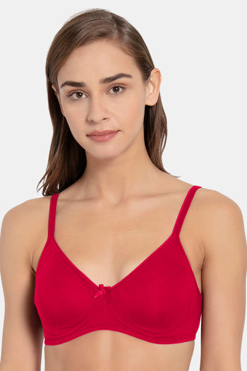 Buy Jockey 1722 Wirefree Non Padded Medium Coverage Everyday Bra - Sangria  Red at Rs.579 online