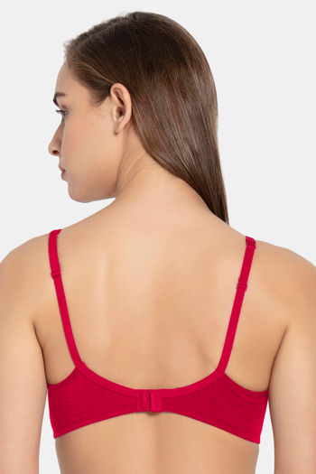 Buy Jockey 1722 Wirefree Non Padded Medium Coverage Everyday Bra - Sangria  Red at Rs.579 online