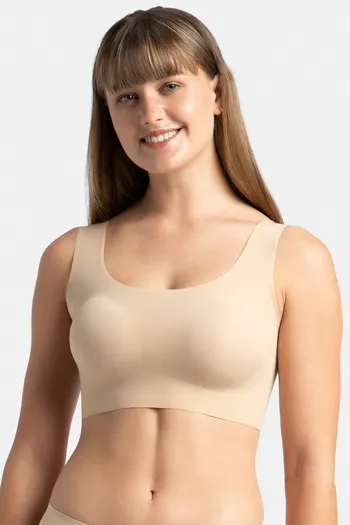Buy Jockey 1839 Wirefree Padded Full Coverage Lounge Bra with Removable  Pads - Skin at Rs.1299 online