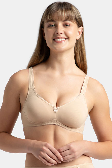 Buy Jockey 1250 Wirefree Non Padded Full Coverage Everyday Bra - Skin at Rs.649  online