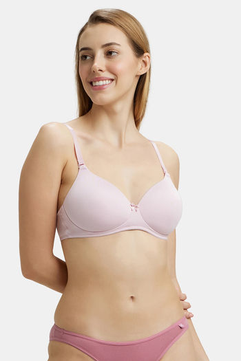 Buy Jockey Padded Non-Wired Full Coverage T-Shirt Bra - Fragrant Lily at  Rs.1199 online