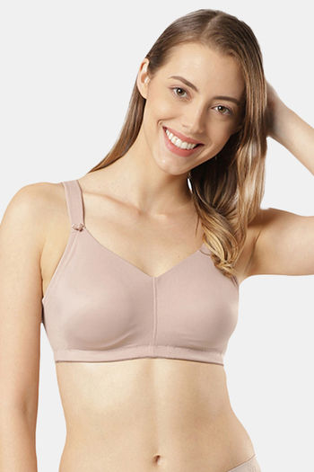 Jockey Women's Padded Cotton Broad Fabric Strap Elastane Stretch Full  Coverage Bra – Online Shopping site in India