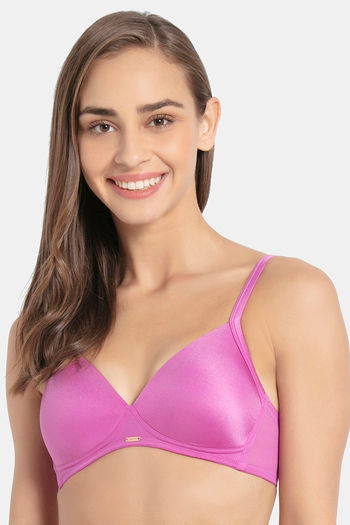 Buy Zivame Sweetheart Neckline Smooth Moderate Pushup Bra- Pink at Rs.795  online