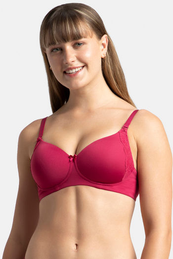 Buy Jockey Padded Non-Wired Full Coverage T-Shirt Bra - Anemone at Rs.1199  online