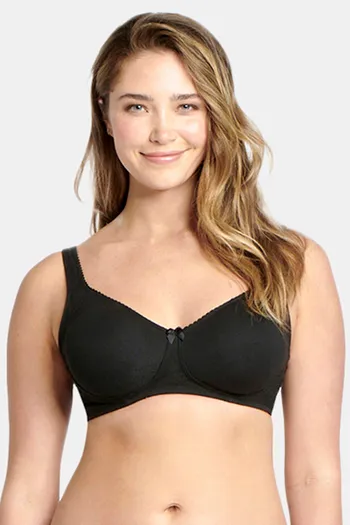 Buy Jockey Lightly Lined Non Wired Full Coverage T-Shirt Bra - Black at  Rs.949 online