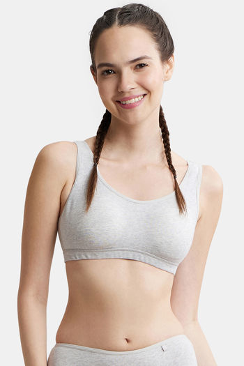 Buy Jockey Padded Non-Wired Full Coverage Tube Bra - Steel Grey Melange at  Rs.479 online