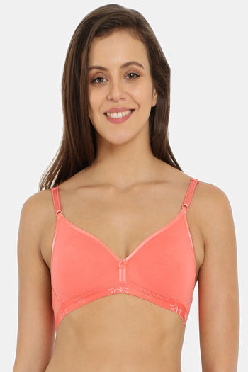 Buy Jockey Single Layered Wirefree Bra- Coral at Rs.499 online