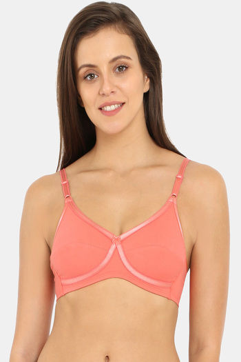 Buy Jockey Double Layered Non Wired 3/4th Coverage T-Shirt Bra - Blush Pink