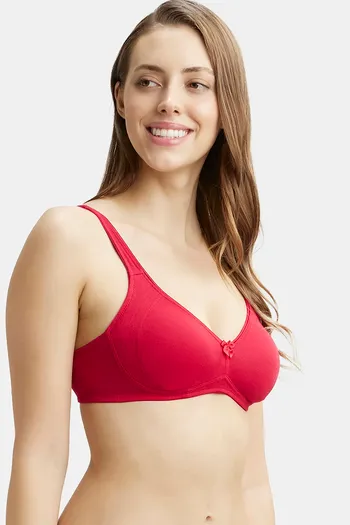 Buy Jockey Double Layered Wirefree Shaper Bra- Red at Rs.525