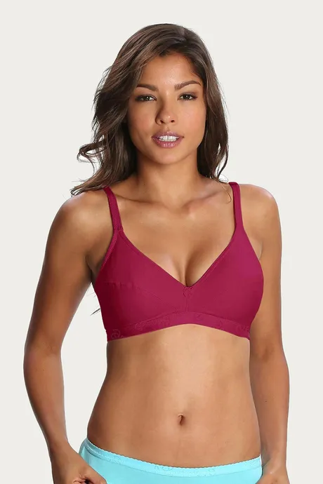 Buy Jockey Double Layered Everyday Wirefree Bra- Red at Rs.429 online