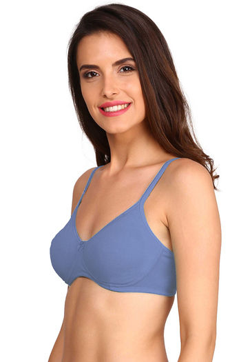 Buy Jockey Double Layered Wirefree Shaper Bra - Blue at Rs.579 online