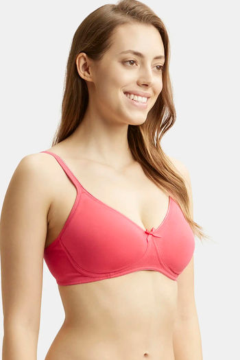 Buy Jockey Double Layered Wirefree Shaper Bra - Ruby Red at Rs.579 online