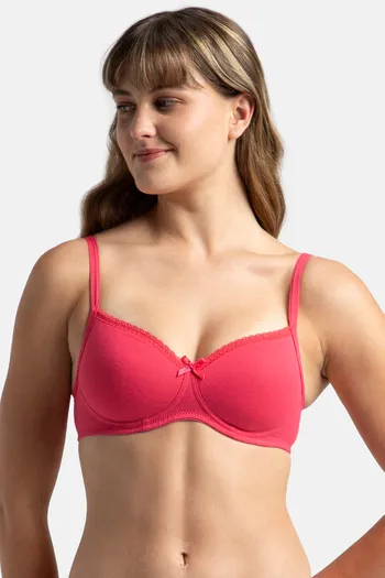 ES04 Wirefree Padded Super Combed Cotton Elastane Full Coverage Sleep Bra  with Removable Pads