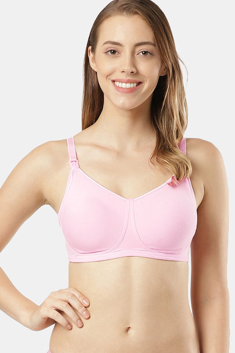 Buy Zivame True Curv Double Layered Non Wired Full Coverage Maternity Bra -  Virtual Pink online