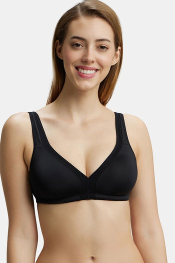 Buy Jockey Double Layered Non Wired Full Coverage T-Shirt Bra - Black at  Rs.999 online