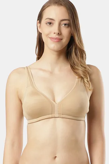 Buy Jockey Double Layered Non Wired Full Coverage T-Shirt Bra - Light Skin  at Rs.999 online