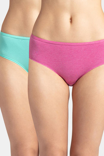 Buy Zivame Women's Cotton Hipster Panties (Pack of 2) (ZI2694-Mtly Grn Pt  Cabaret_Mtly at
