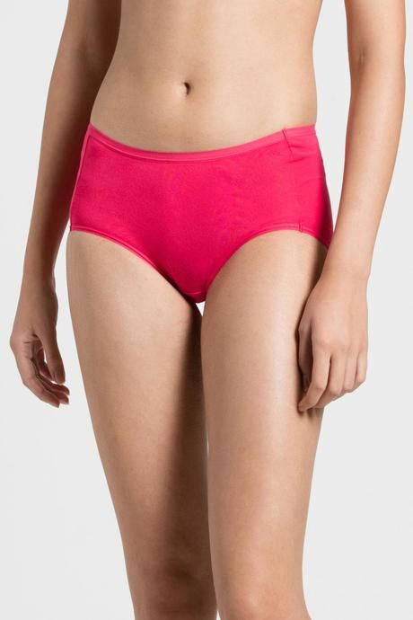 Buy Jockey High Rise Full Coverage Hipster Panty - Ruby Red at Rs
