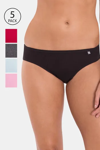 Buy Jockey Medium Rise Half Coverage Bikini Panty (Pack of 5) - Assorted