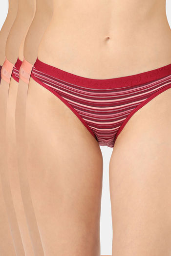 Buy Jockey Medium Rise Half Coverage Bikini Panty (Pack of 5) - Assorted