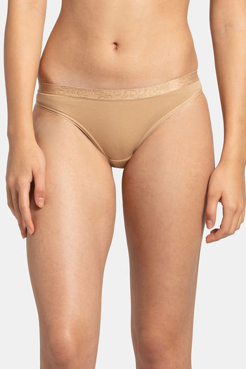 Buy Jockey Medium Rise Half Coverage Bikini Panty - Skin at Rs.269