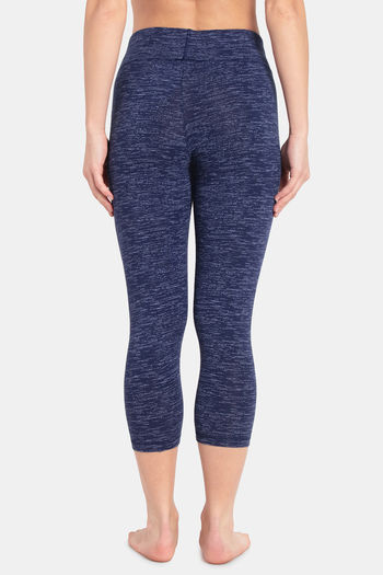 Buy Jockey Mid Rise Easy Movement Capris - Imperial Blue Marl at Rs.929  online
