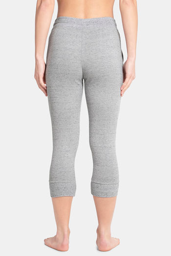 Jockey Mid Rise Easy Movement Capris - Grey Snow Melange