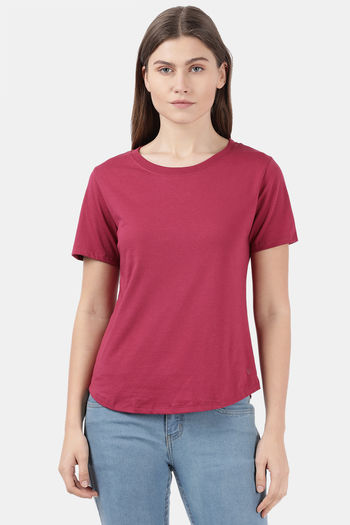Buy Jockey Relaxed T-Shirt - Red Plum