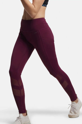 Buy Jockey Anti Microbial Leggings - Grape Wine at Rs.1399 online