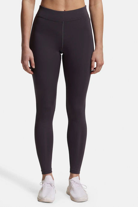 Buy Jockey High Rise Anti Microbial Leggings - Forged Iron at Rs