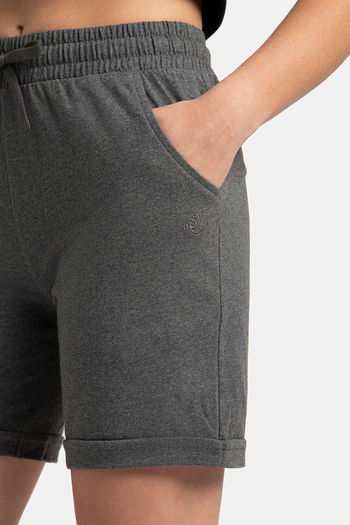 Buy Jockey Easy Movement Shorts - Charcoal Melange at Rs.799 online