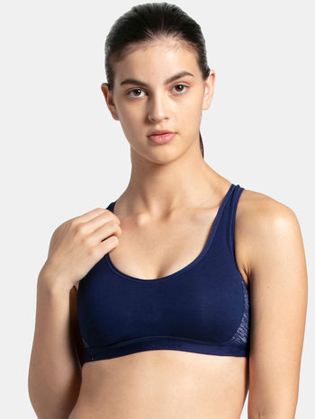 Jockey Sports Bra Blue  Jockey sports bra, Sports bra, Bra