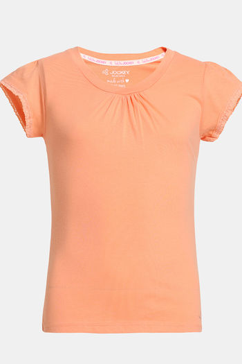 Buy Jockey Girls Easy Movement Relaxed Top - Coral Reef