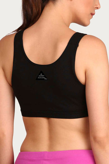 JOCKEY 1381 Low Impact Non Padded Racerback Active Bra Prints XL (Black  Assorted) in Jaipur at best price by Gautam Garments - Justdial