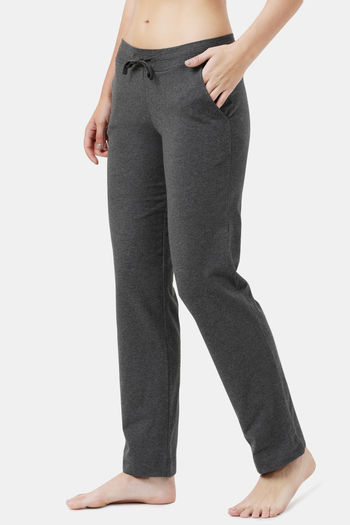 Buy Jockey Easy Movement Joggers - Charcoal Melange at Rs.1399 online