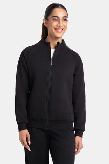 Jockey Super Combed Cotton Rich Fleece Fabric Contour Jacket Black - Main Image