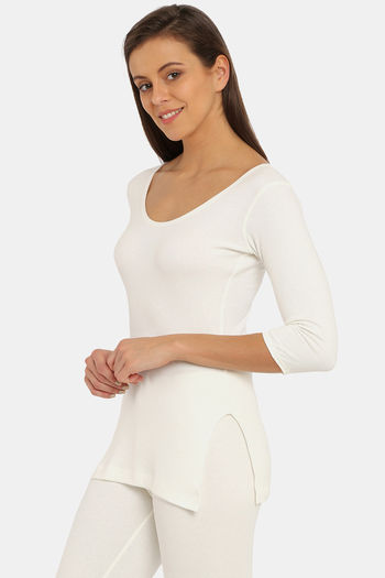 Buy Jockey Thermal Three-Fourth Sleeve Top - Off-White at Rs.579